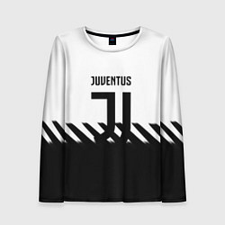Женский лонгслив Ювентус полосы геометрия линии