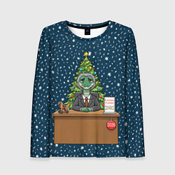 Женский лонгслив Я устал - новогодний мем 2026