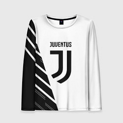 Женский лонгслив Ювентус полосы геометрия текстура