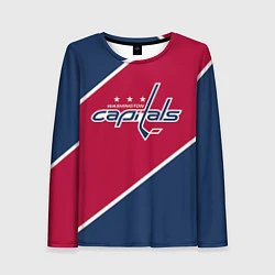 Лонгслив женский Washington capitals, цвет: 3D-принт