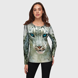 Лонгслив женский Снежный барс, цвет: 3D-принт — фото 2