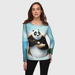 Лонгслив женский Кунг фу панда, цвет: 3D-принт — фото 2