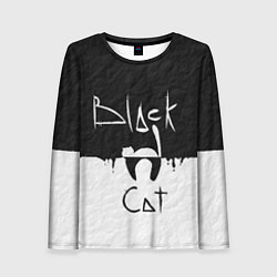 Лонгслив женский Black cat, цвет: 3D-принт