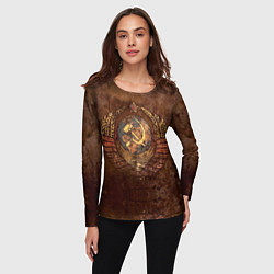 Лонгслив женский Герб СССР, цвет: 3D-принт — фото 2