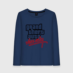 Лонгслив хлопковый женский GTA Vice City, цвет: тёмно-синий