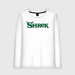 Лонгслив хлопковый женский Shrek: Logo, цвет: белый