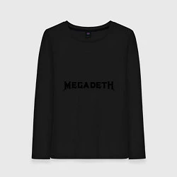 Лонгслив хлопковый женский Megadeth, цвет: черный