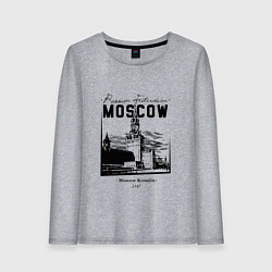 Лонгслив хлопковый женский Moscow Kremlin 1147, цвет: меланж