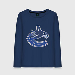 Лонгслив хлопковый женский Vancouver Canucks, цвет: тёмно-синий