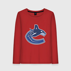 Лонгслив хлопковый женский Vancouver Canucks, цвет: красный