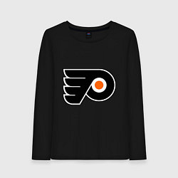 Лонгслив хлопковый женский Philadelphia Flyers, цвет: черный