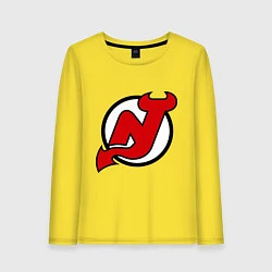 Лонгслив хлопковый женский New Jersey Devils, цвет: желтый