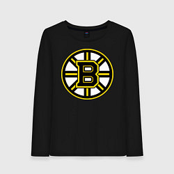 Лонгслив хлопковый женский Boston Bruins, цвет: черный