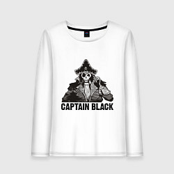 Лонгслив хлопковый женский Captain Black, цвет: белый