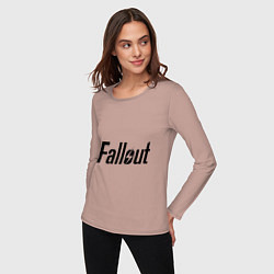 Лонгслив хлопковый женский Fallout, цвет: пыльно-розовый — фото 2