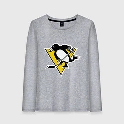 Лонгслив хлопковый женский Pittsburgh Penguins: Malkin 71, цвет: меланж