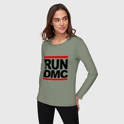 Лонгслив хлопковый женский Run DMC, цвет: авокадо — фото 2