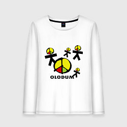 Лонгслив хлопковый женский Olodum, цвет: белый