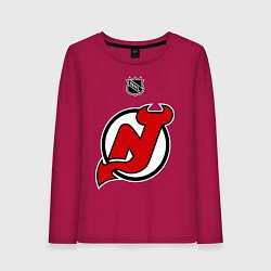 Лонгслив хлопковый женский New Jersey Devils: Kovalchuk 17, цвет: маджента
