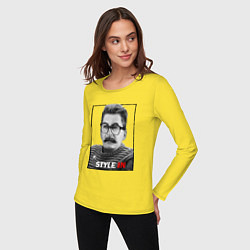 Лонгслив хлопковый женский Stalin: Style in, цвет: желтый — фото 2