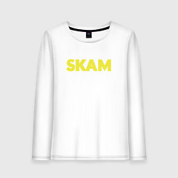 Лонгслив хлопковый женский Skam, цвет: белый