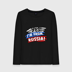 Женский лонгслив I am from Russia