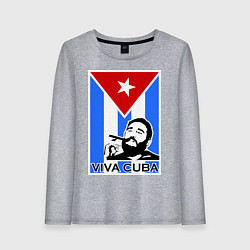 Лонгслив хлопковый женский Fidel: Viva, Cuba!, цвет: меланж