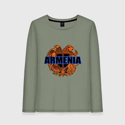 Лонгслив хлопковый женский Армения, цвет: авокадо