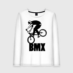 Лонгслив хлопковый женский BMX 3, цвет: белый