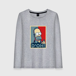 Лонгслив хлопковый женский D'oh Poster, цвет: меланж