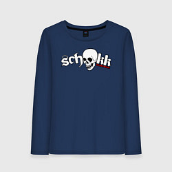Лонгслив хлопковый женский Schokk, цвет: тёмно-синий