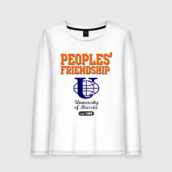 Лонгслив хлопковый женский PF UoR, цвет: белый