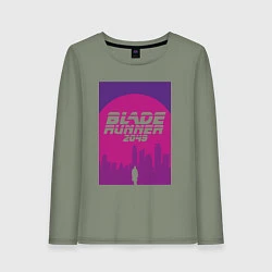 Лонгслив хлопковый женский Blade Runner 2049: Purple, цвет: авокадо