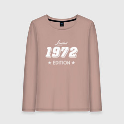 Лонгслив хлопковый женский Limited Edition 1972, цвет: пыльно-розовый