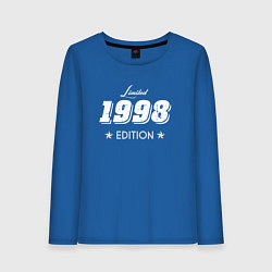 Лонгслив хлопковый женский Limited Edition 1998 цвета синий — фото 1