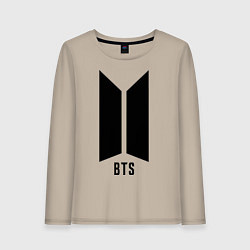 Лонгслив хлопковый женский BTS Army, цвет: миндальный