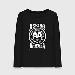 Лонгслив хлопковый женский Asking Alexandria XXVIII, цвет: черный