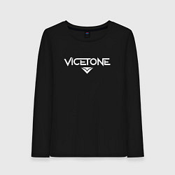 Лонгслив хлопковый женский Vicetone, цвет: черный