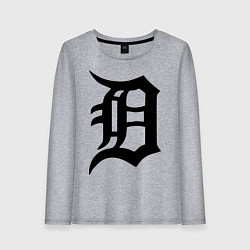 Лонгслив хлопковый женский Detroit Tigers, цвет: меланж