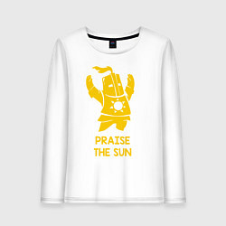 Лонгслив хлопковый женский Praise the Sun, цвет: белый