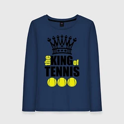 Лонгслив хлопковый женский King of tennis, цвет: тёмно-синий