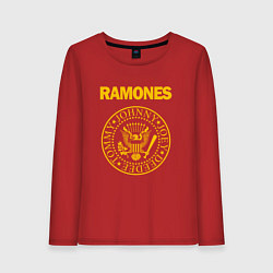 Лонгслив хлопковый женский Ramones, цвет: красный