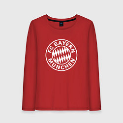 Лонгслив хлопковый женский FC Bayern Munchen, цвет: красный