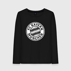 Лонгслив хлопковый женский FC Bayern Munchen, цвет: черный