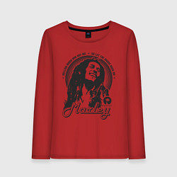 Лонгслив хлопковый женский Bob Marley: Island, цвет: красный
