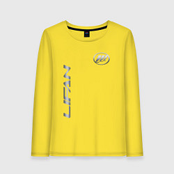 Лонгслив хлопковый женский Lifan с лого, цвет: желтый