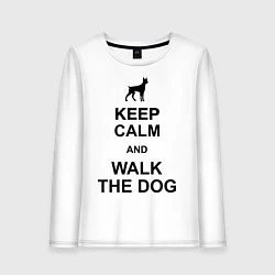 Женский лонгслив Keep Calm & Walk the dog