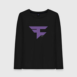 Лонгслив хлопковый женский Faze Clan Ultraviolet, цвет: черный