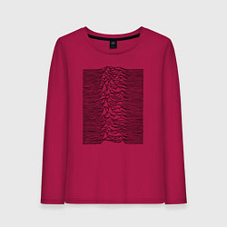 Лонгслив хлопковый женский Unknown Pleasures, цвет: маджента