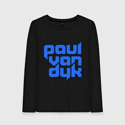 Лонгслив хлопковый женский Paul van Dyk: Filled, цвет: черный